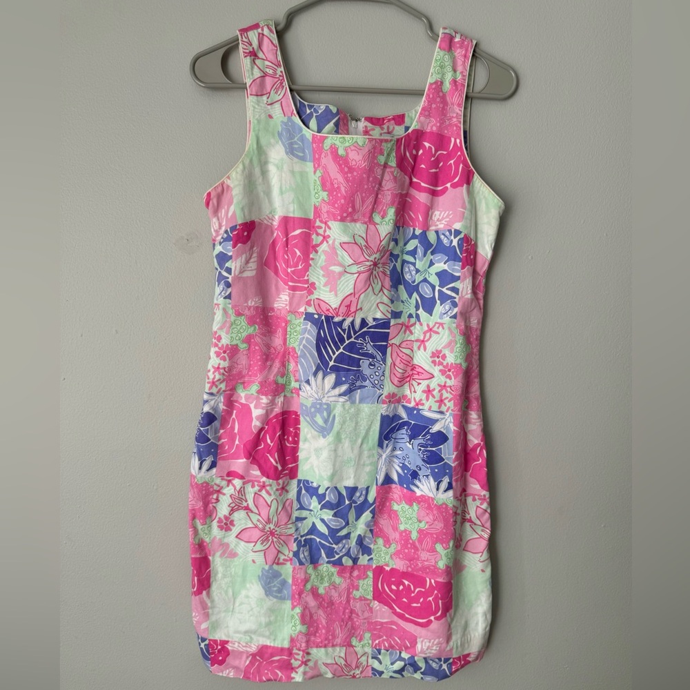 Lilly Pulitzer Patchwork Colorful Dress. Size 6.